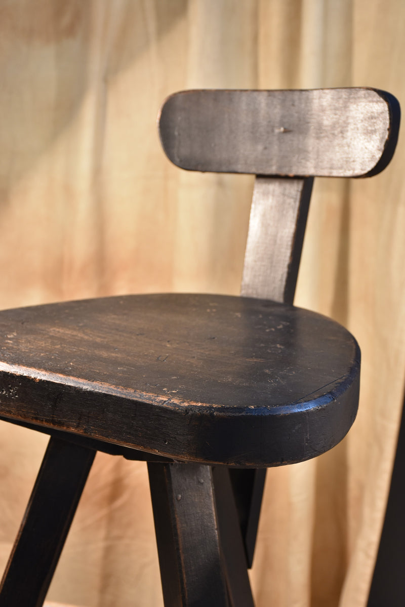 Antique French milking stool