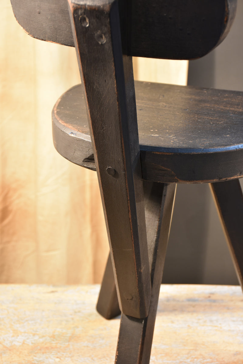 Antique French milking stool