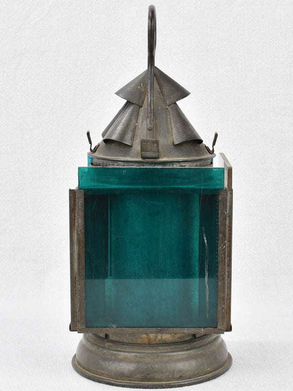 Vintage tole-made Belgian signal lantern