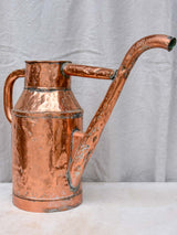 Rustic antique French polished copper watering can