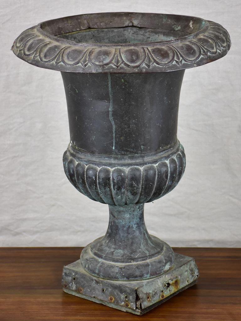 19th-century French copper Medici urn