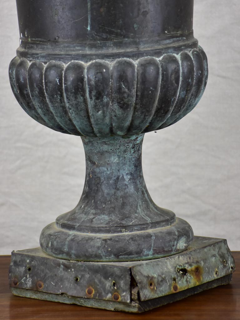 19th-century French copper Medici urn