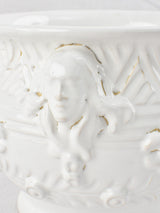 Antique french ceramic bowl with face