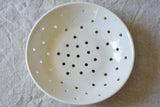 Vintage white Digoin Sarreguemines faisselle / strawberry plate