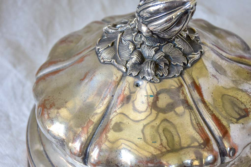Early 19th Century French meat serving cover - fused silver