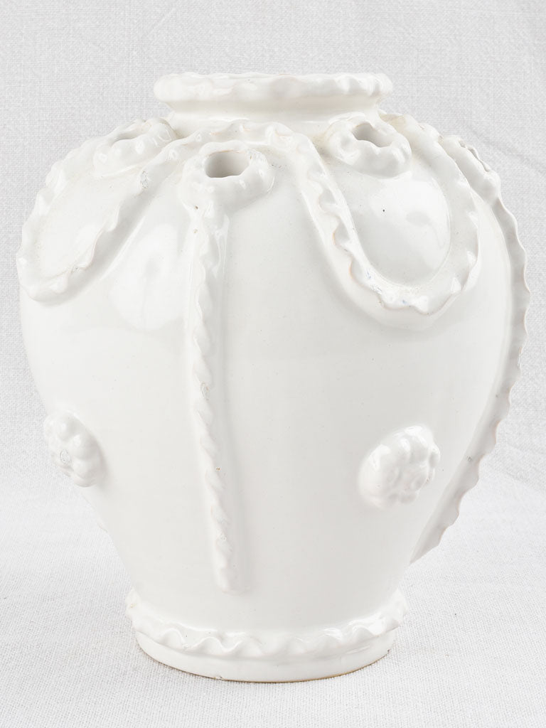 Vintage Émile Tessier white tulip vase