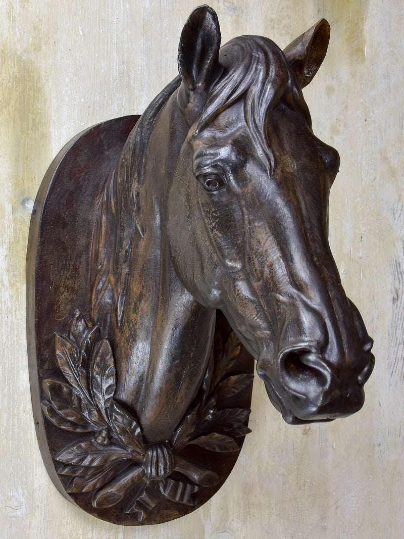19th century French horse head - cast iron