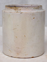 Antique French faience preserving pot - white 5½"