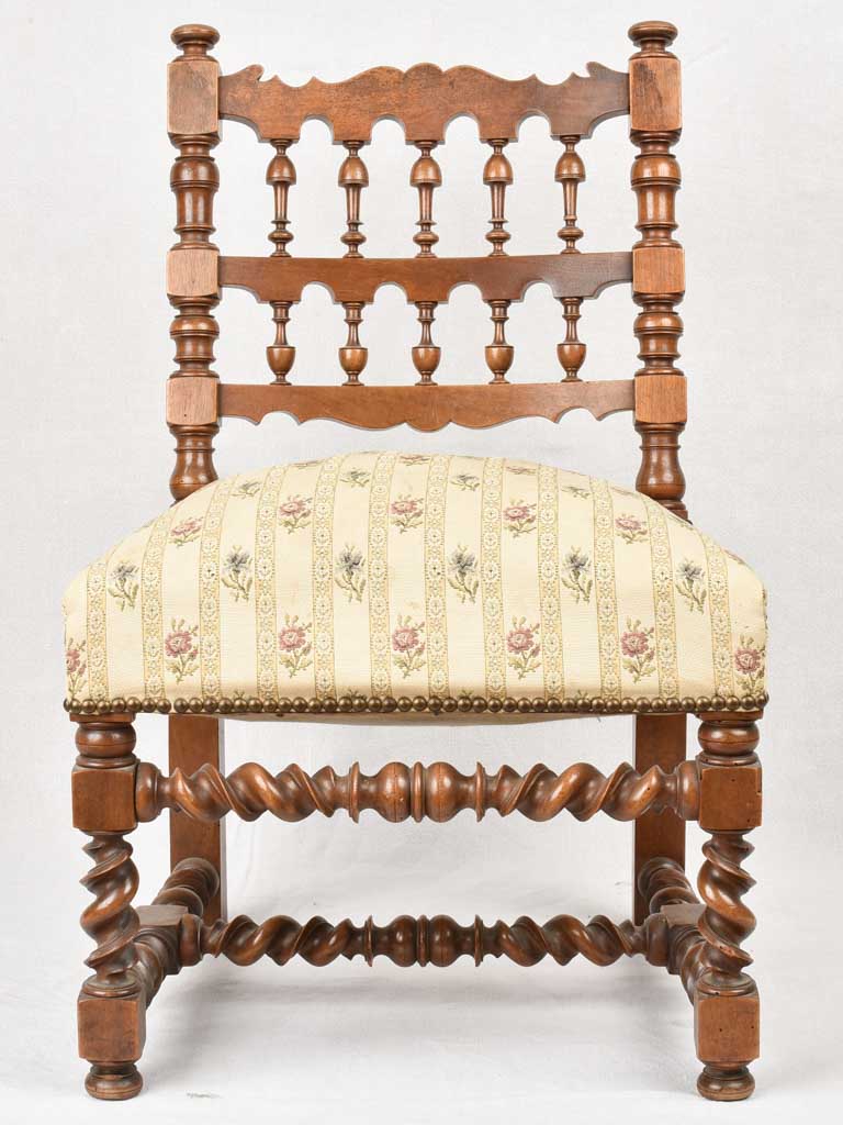 Vintage Walnut Slipper Chair for Bedroom 