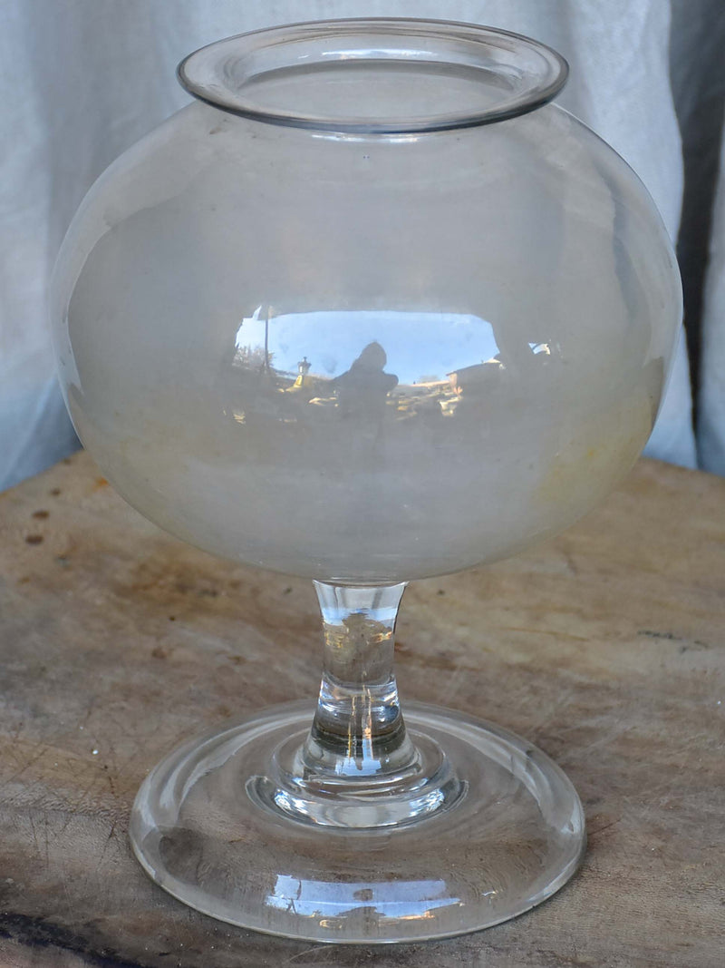 Late 19th Century French apothecary glass jar