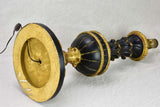 Early 20th century Italian style lamp base - black and gold 22¾"
