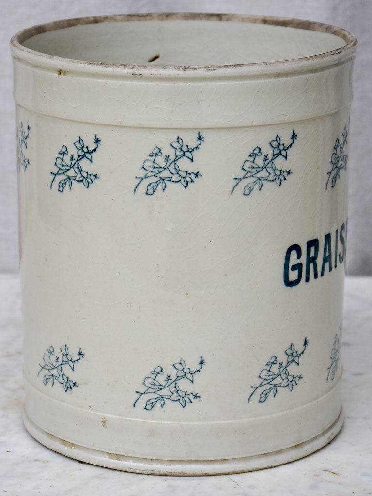 Large preserving pot - 'Graisse blanche' 8¾"