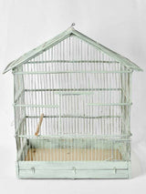 Vintage French birdcage - spearmint blue 19"