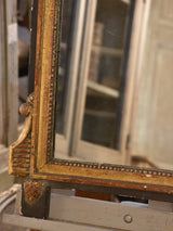 Mirror, antique Louis XVI-style, black & gilt wood