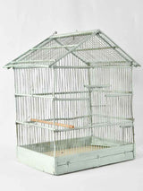Vintage French birdcage - spearmint blue 19"