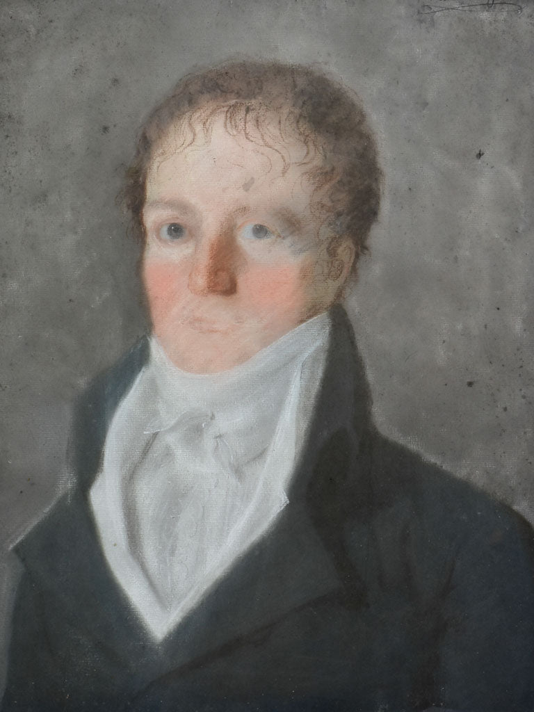 Early 19th Century English portrait of a man - Pastel 19¾" x 24"