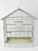 Vintage French birdcage - spearmint blue 19"