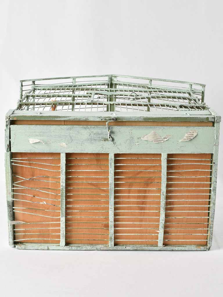 Vintage French birdcage - spearmint blue 19"