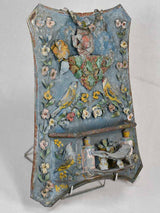 Late 19th century decorative tole mail holder 14½" x 17¼"