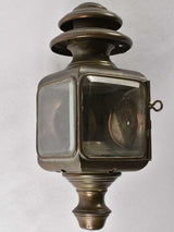 Antique French solid beveled car headlight