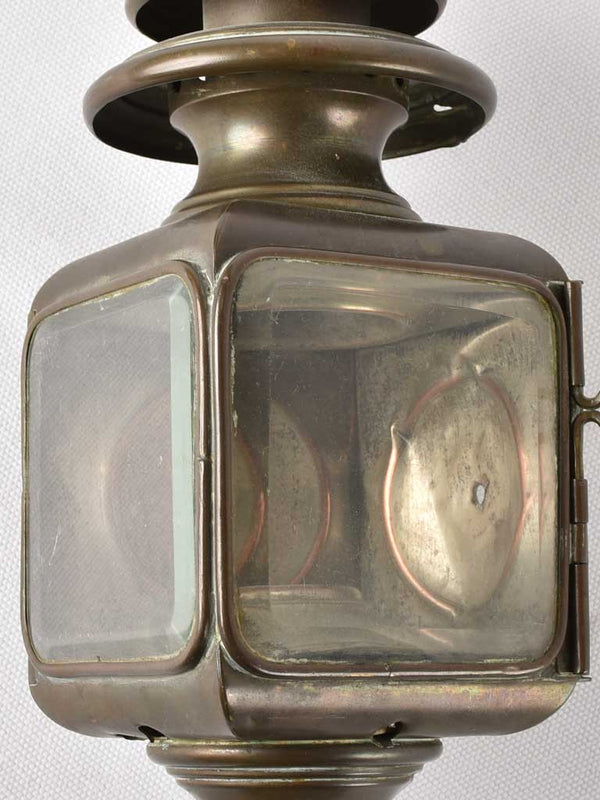 Early 20th-century car headlight with glass sides