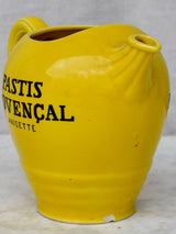 Vintage Pastis Provencal yellow water pitcher