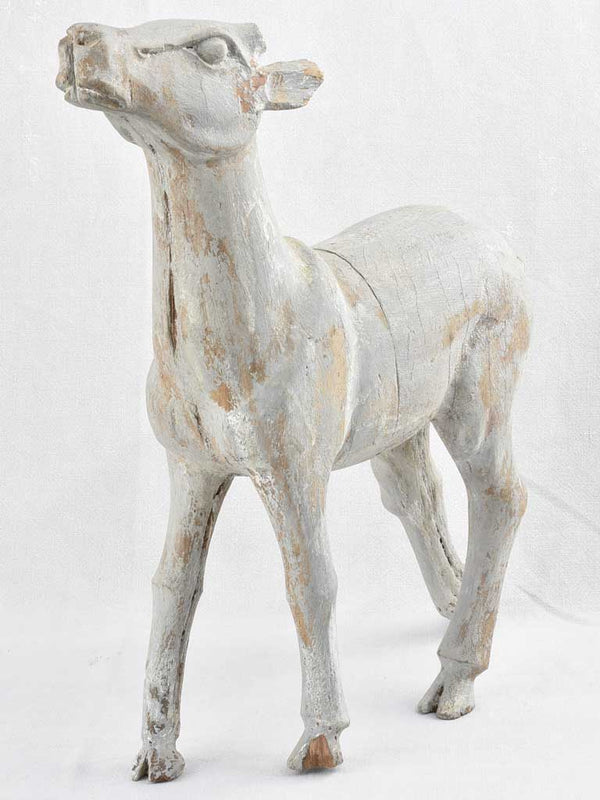 Late 19th century wooden deer - toy mold 24½"