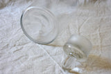 Antique French apothecary glass bottle with lid