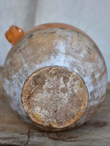Antique French confit pot with ochre glaze