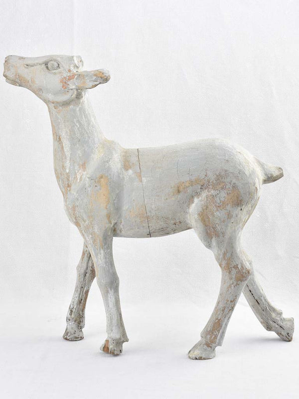 Late 19th century wooden deer - toy mold 24½"