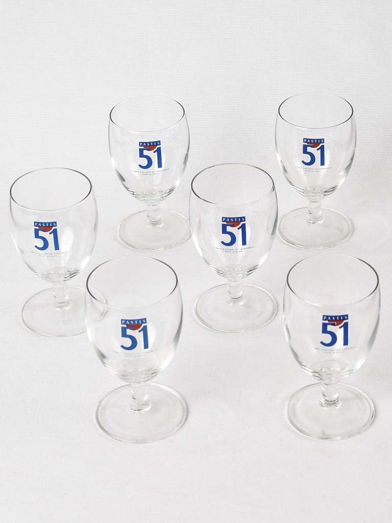 Vintage Provincial Pastis 51 glass set
