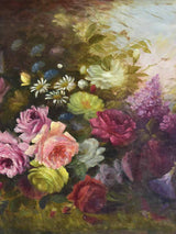 Authentic Nineteenth Century Floral Oil Painting