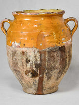 Very large antique French confit pot 13"