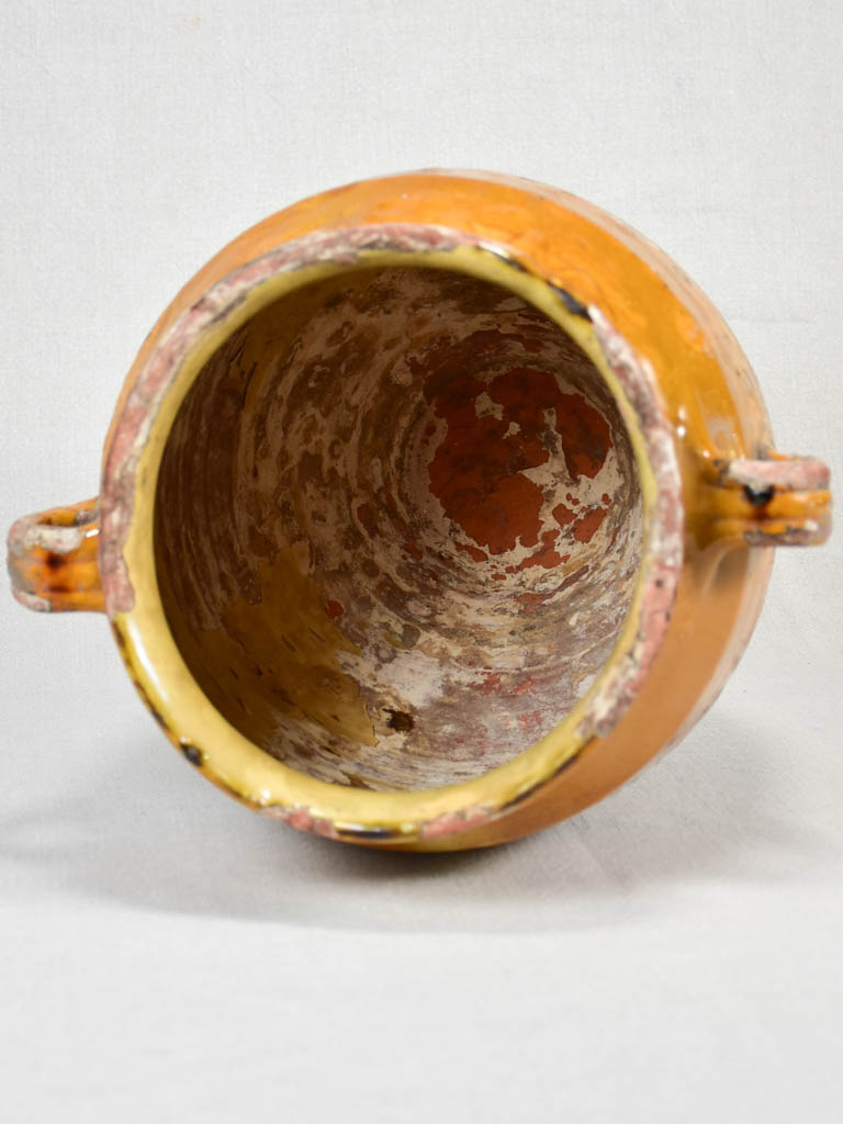 Very large antique French confit pot 13"