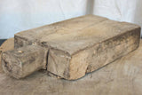 Very thick rectangular French antique cutting board 15”