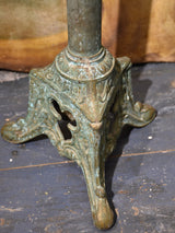 Large antique French candlestick - copper