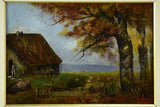 Historic French countryside canvas art