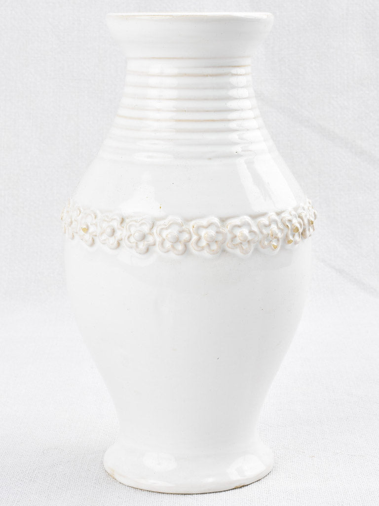 Elegant White French Ceramic Vase