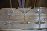 Mixed collection of vintage French champagne glasses - 10