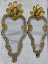 Pair of antique Venetian mirrors - gold 20½" x 10¼"