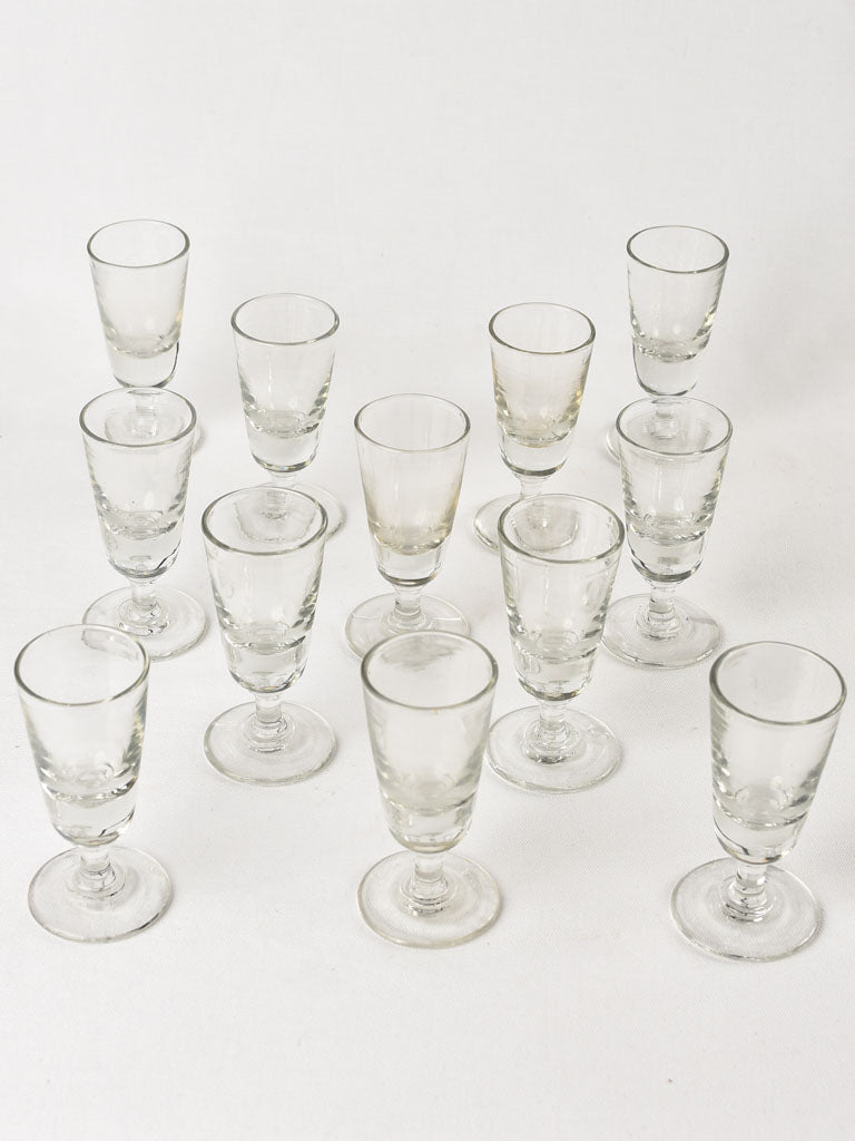 Antique hand-blown French absinthe glasses