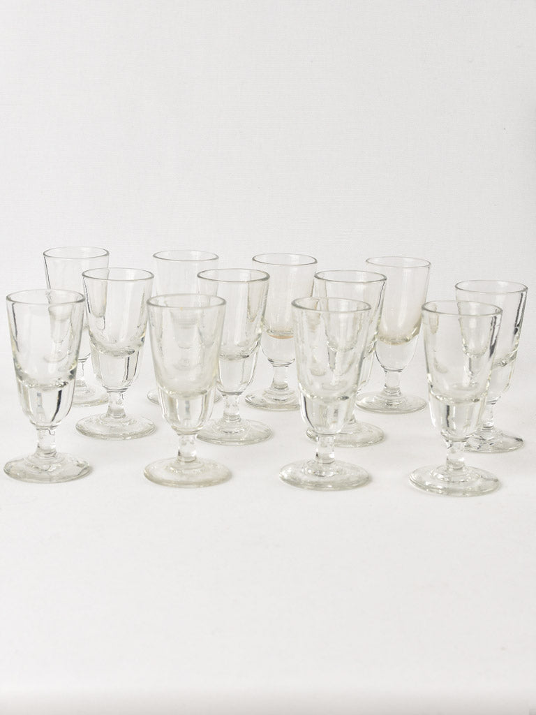 Classic shaped vintage absinthe glasses
