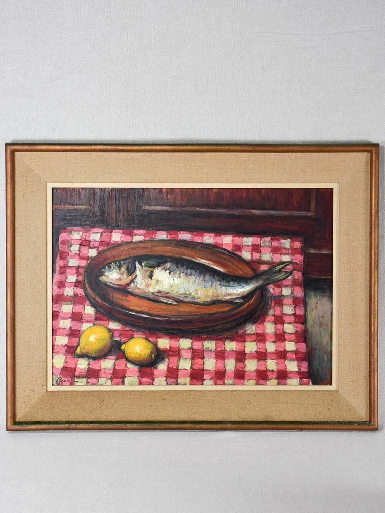 Vintage Berle authentic oil on wood