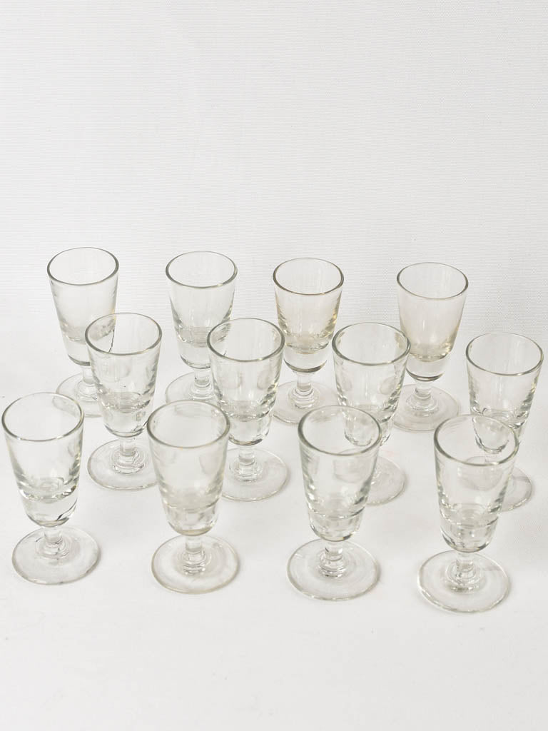 1920's era set of absinthe glasses