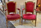 Pair of 19th century Louis XV armchairs
