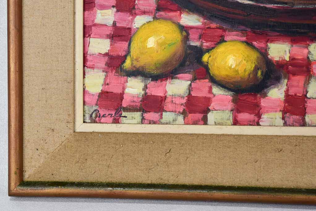 Classic red checkered tablecloth still-life