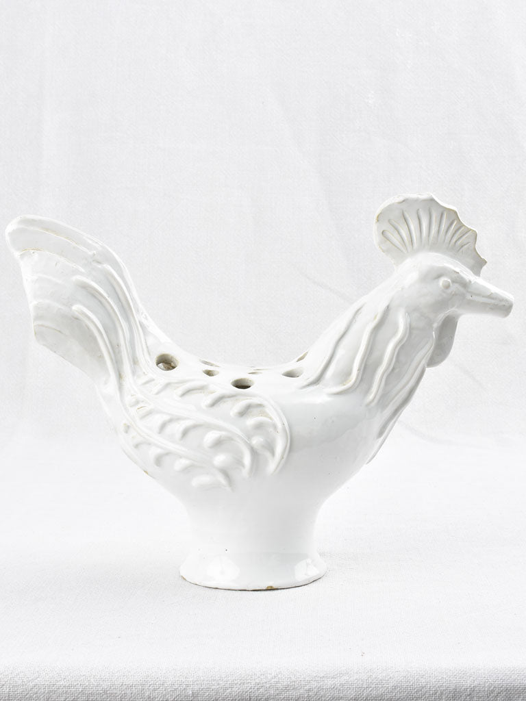 Classic, Tessier-made Rooster Ceramic Vase
