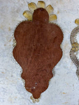 Pair of antique Venetian mirrors - gold 20½" x 10¼"