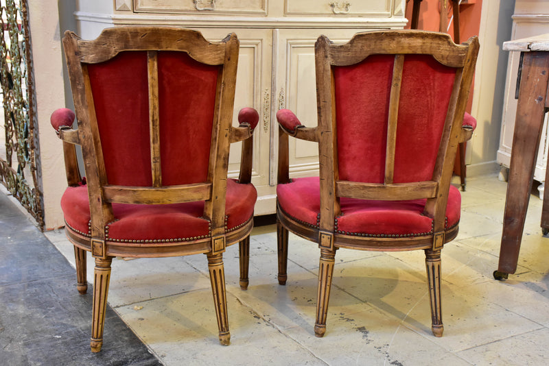 Pair of 19th century Louis XV armchairs
