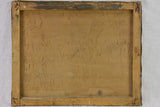19th Century landscape painting. Oil on canvas, likely Swiss 17¼ x 14¼""